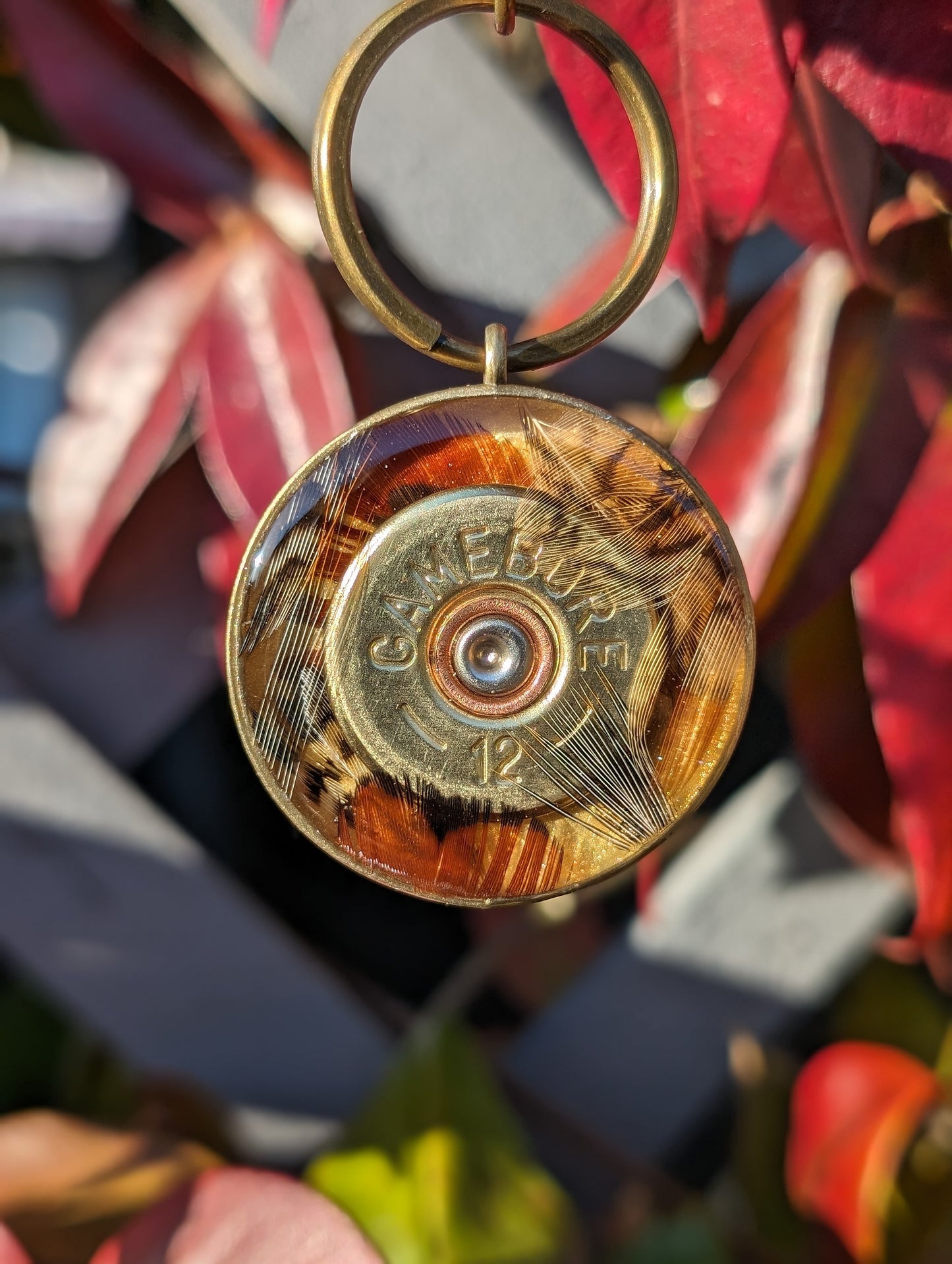 Smoke & Barrel Shell Tags - with feathers