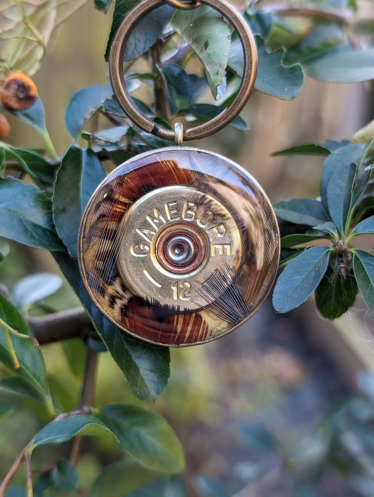 Smoke & Barrel Shell Tags - with feathers