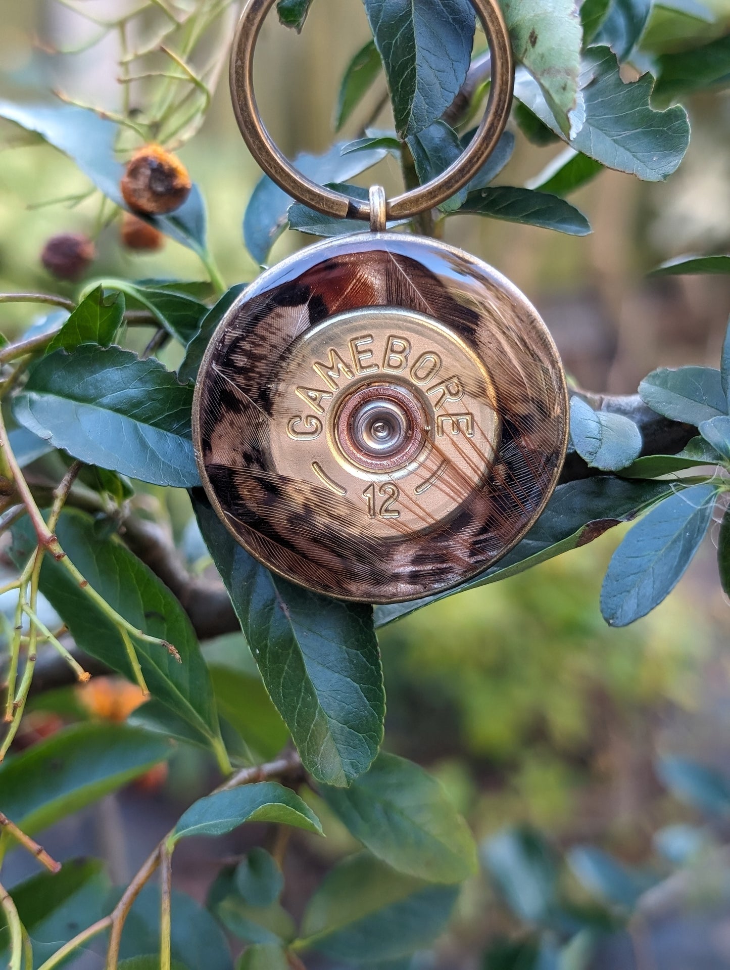Smoke & Barrel Shell Tags - with feathers