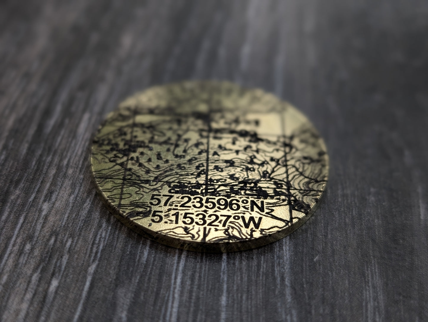 Licensed Ordnance Survey map engraved tag