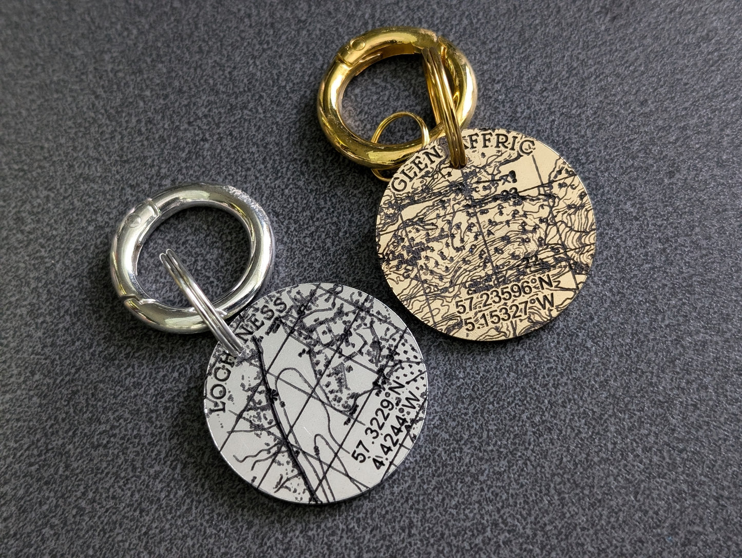 Licensed Ordnance Survey map engraved tag
