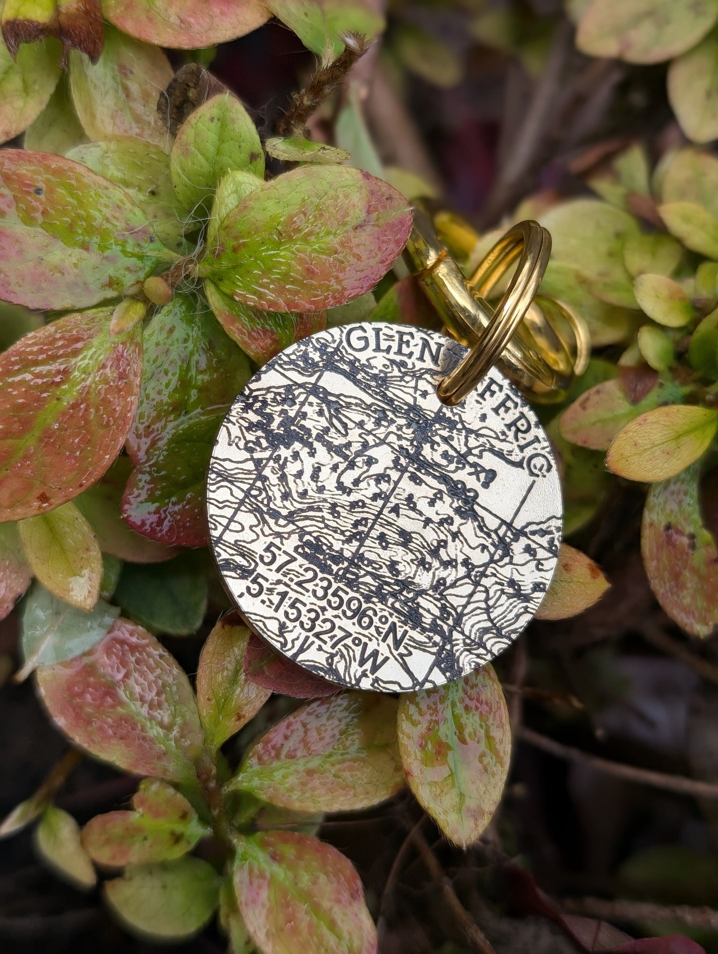 Licensed Ordnance Survey map engraved tag