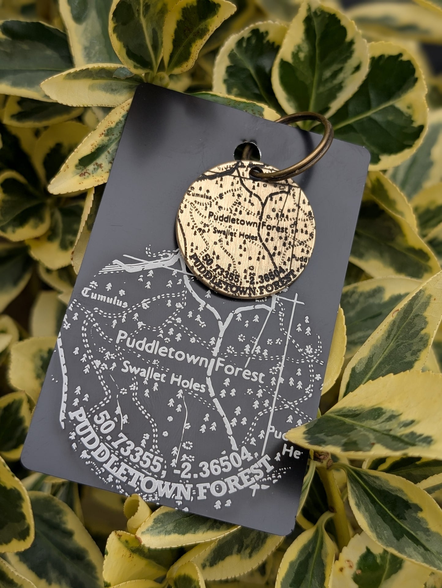 Licensed Ordnance Survey map engraved tag
