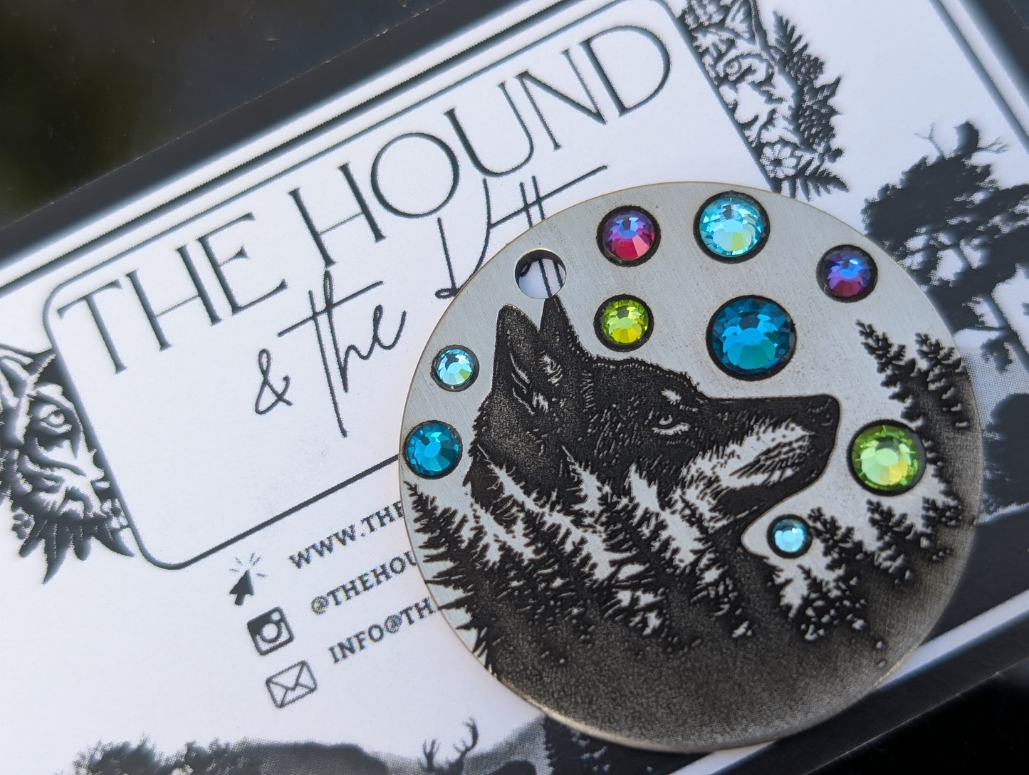 Bejewelled - Custom Metal Crystal tag
