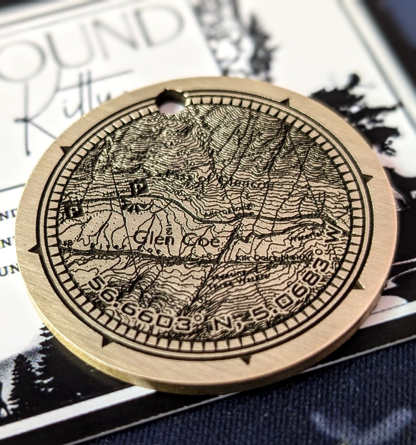 Licensed Ordnance Survey map engraved tag