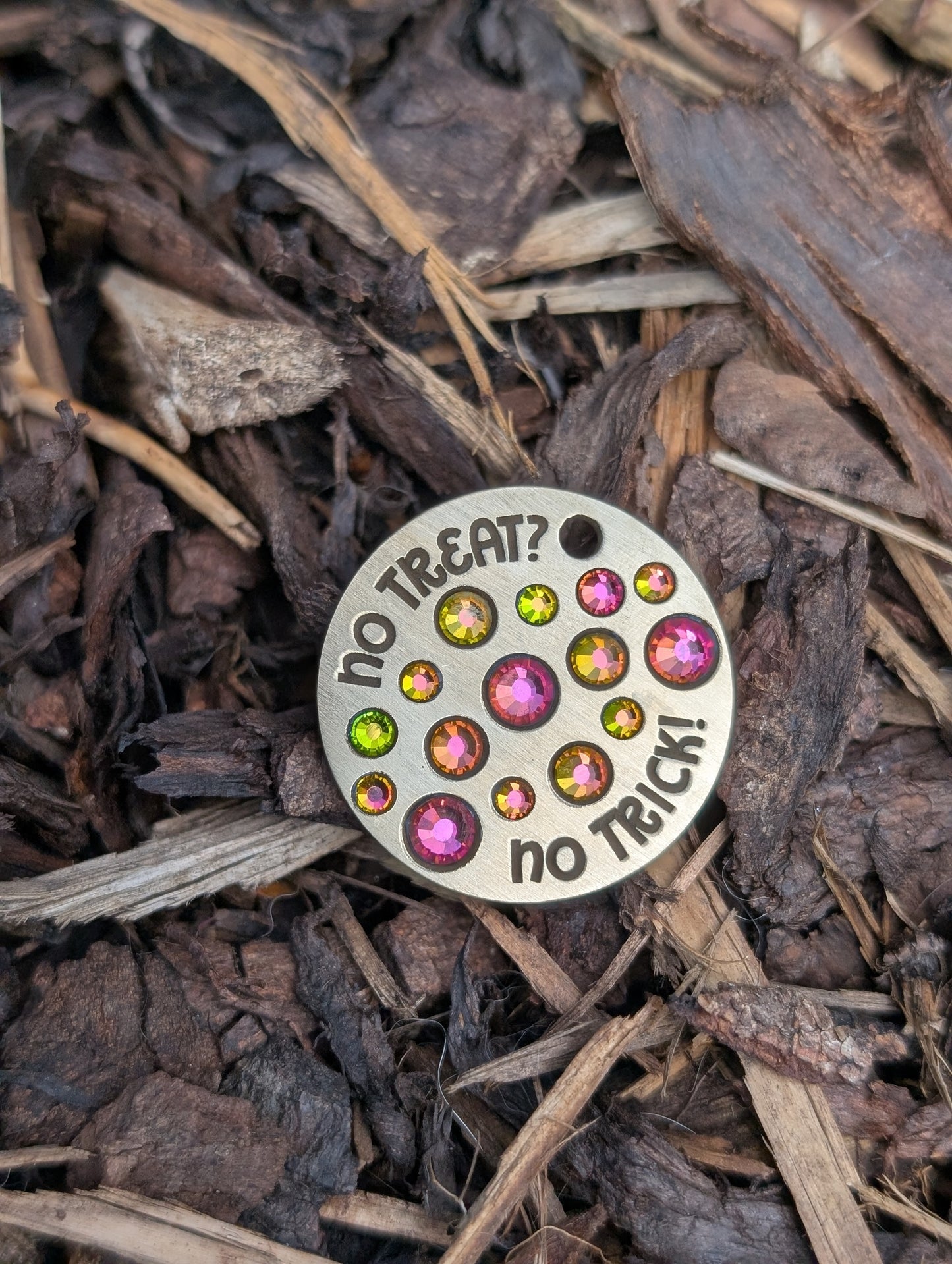 Bejewelled - Custom Metal Crystal tag