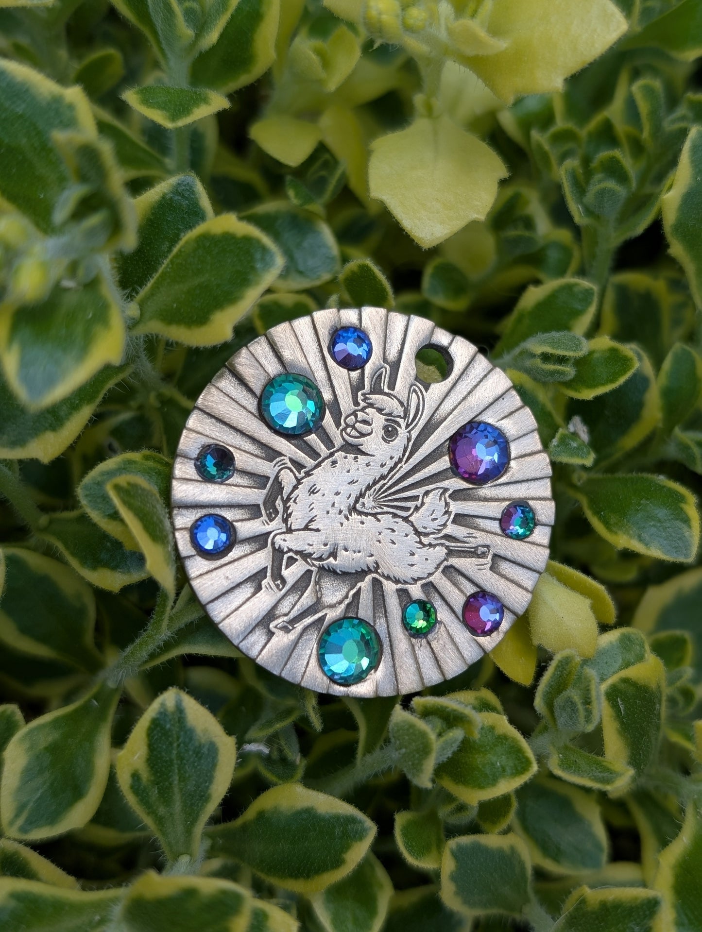Bejewelled - Custom Metal Crystal tag