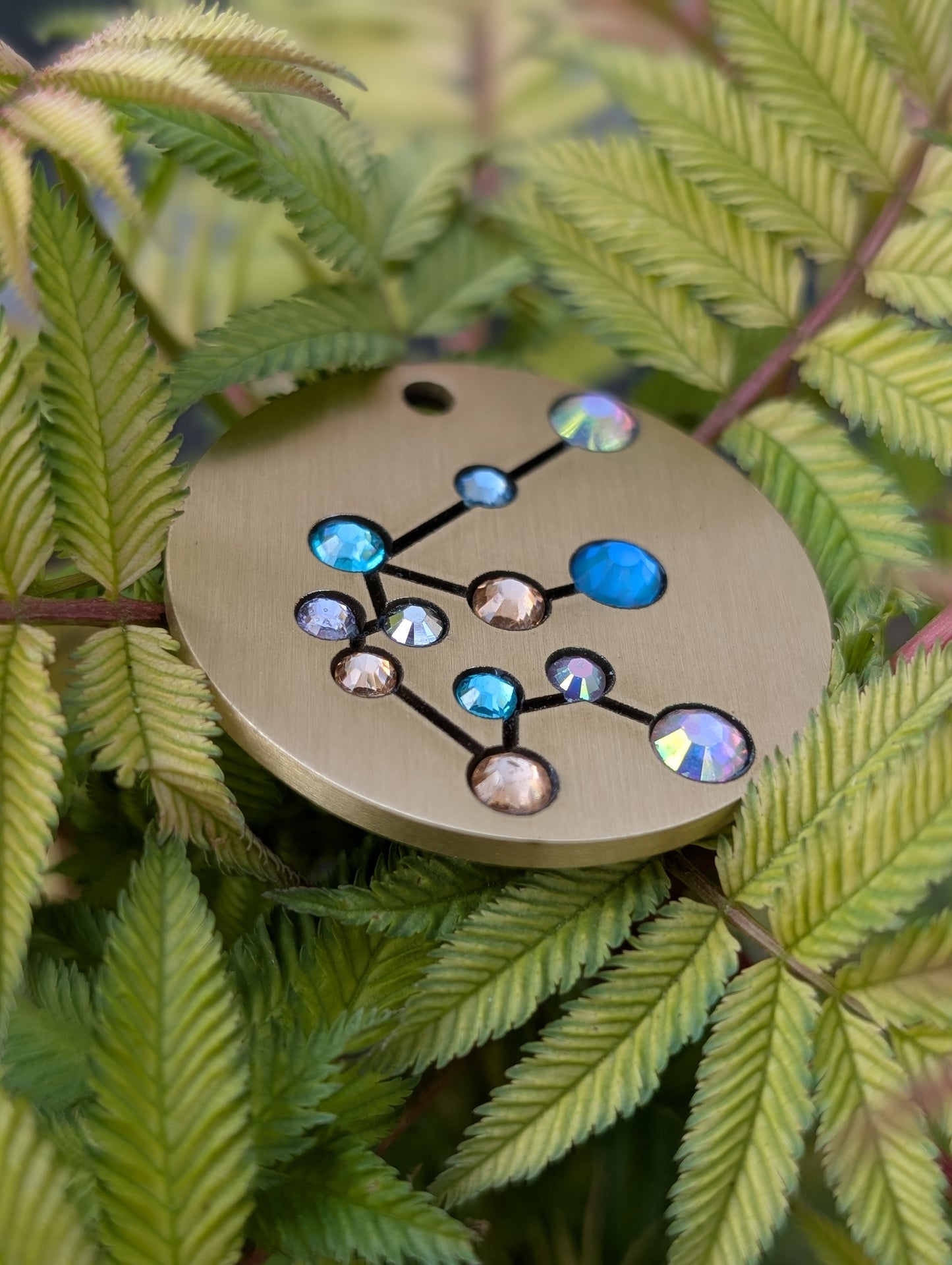 Bejewelled - Custom Metal Crystal tag