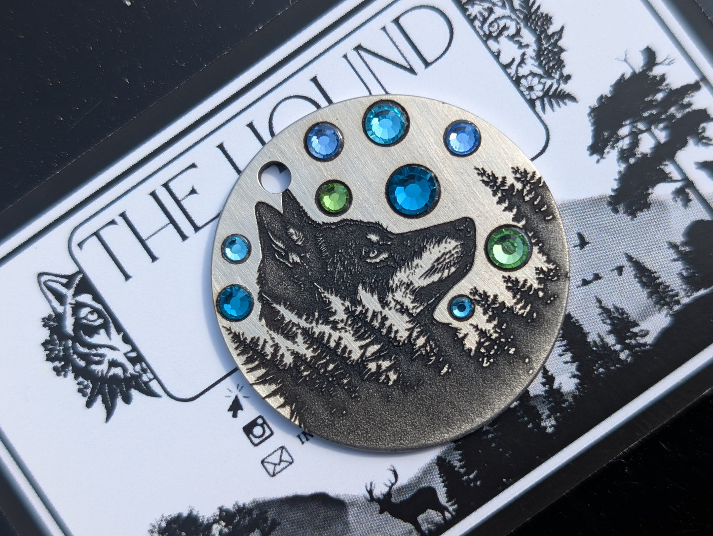 Bejewelled - Custom Metal Crystal tag
