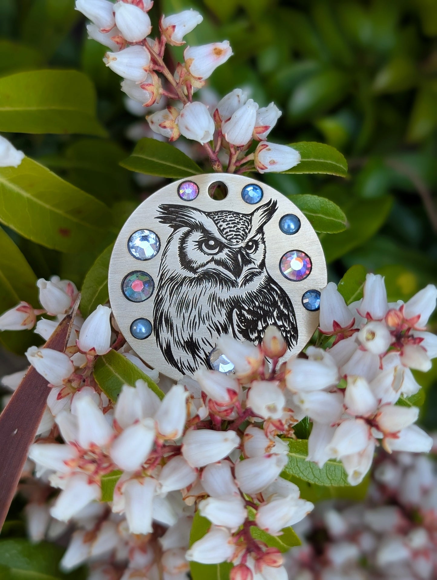 Bejewelled - Custom Metal Crystal tag
