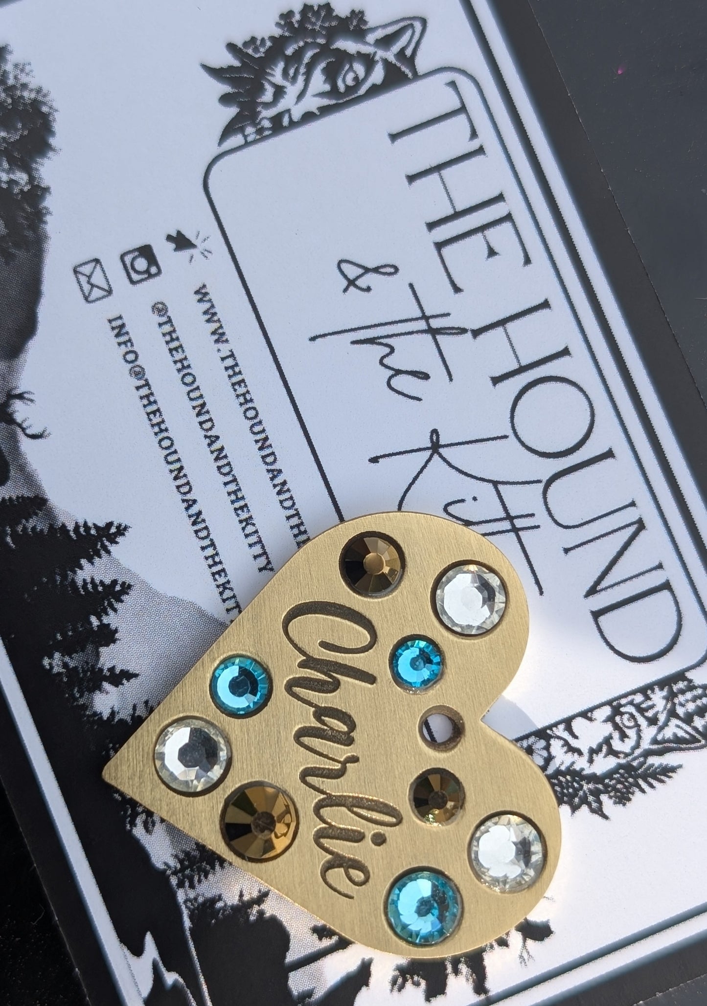 Bejewelled - Custom Metal Crystal tag