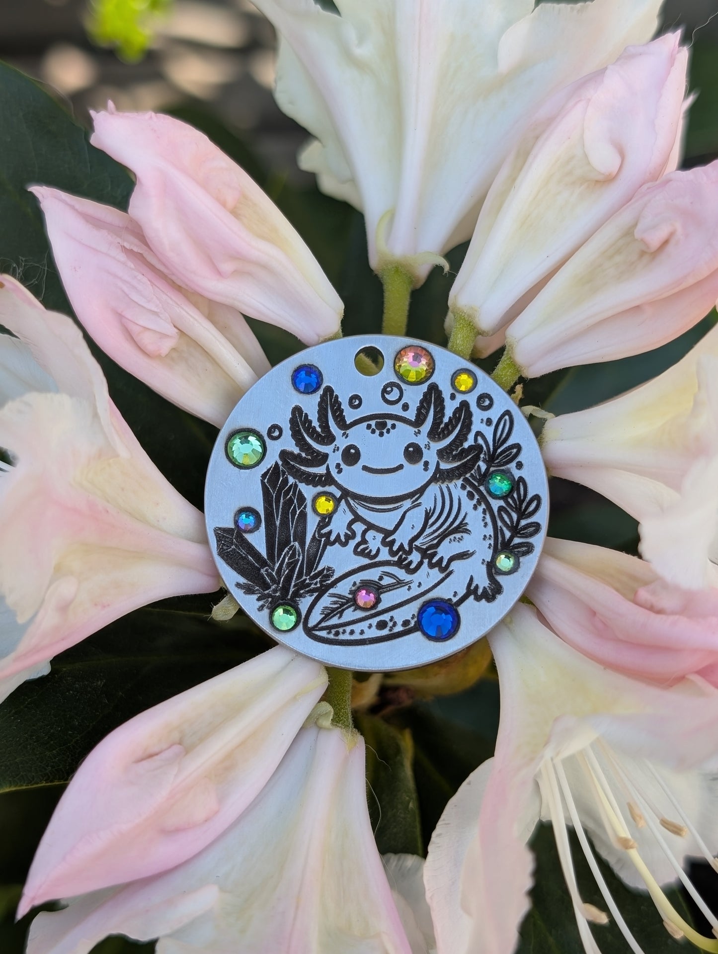 Bejewelled - Custom Metal Crystal tag