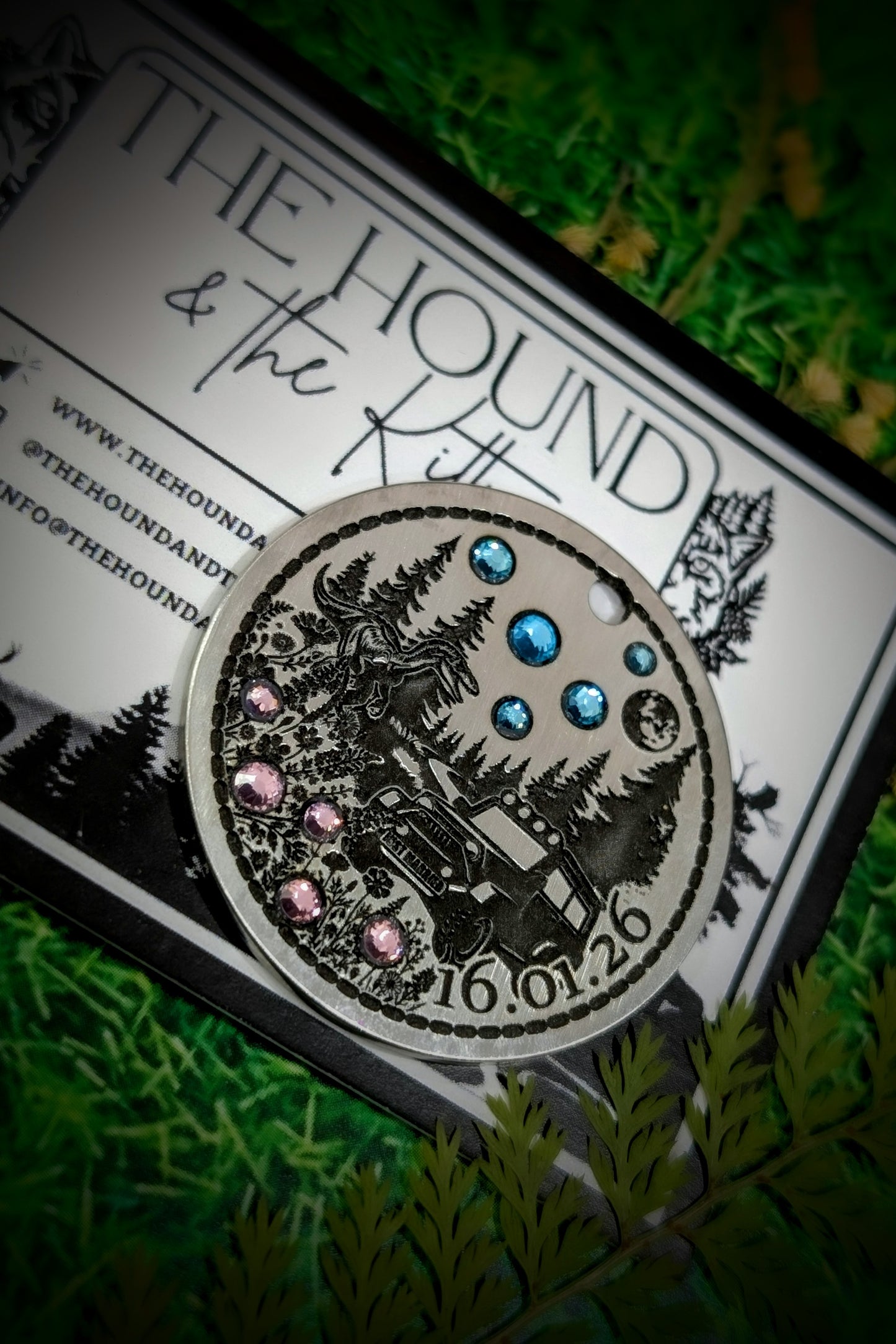 Bejewelled - Custom Metal Crystal tag