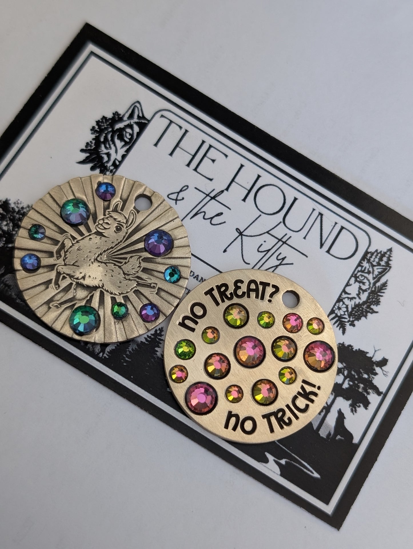 Bejewelled - Custom Metal Crystal tag