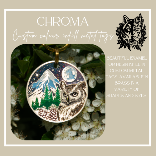 Chroma - Custom Metal Coloured Infill tag