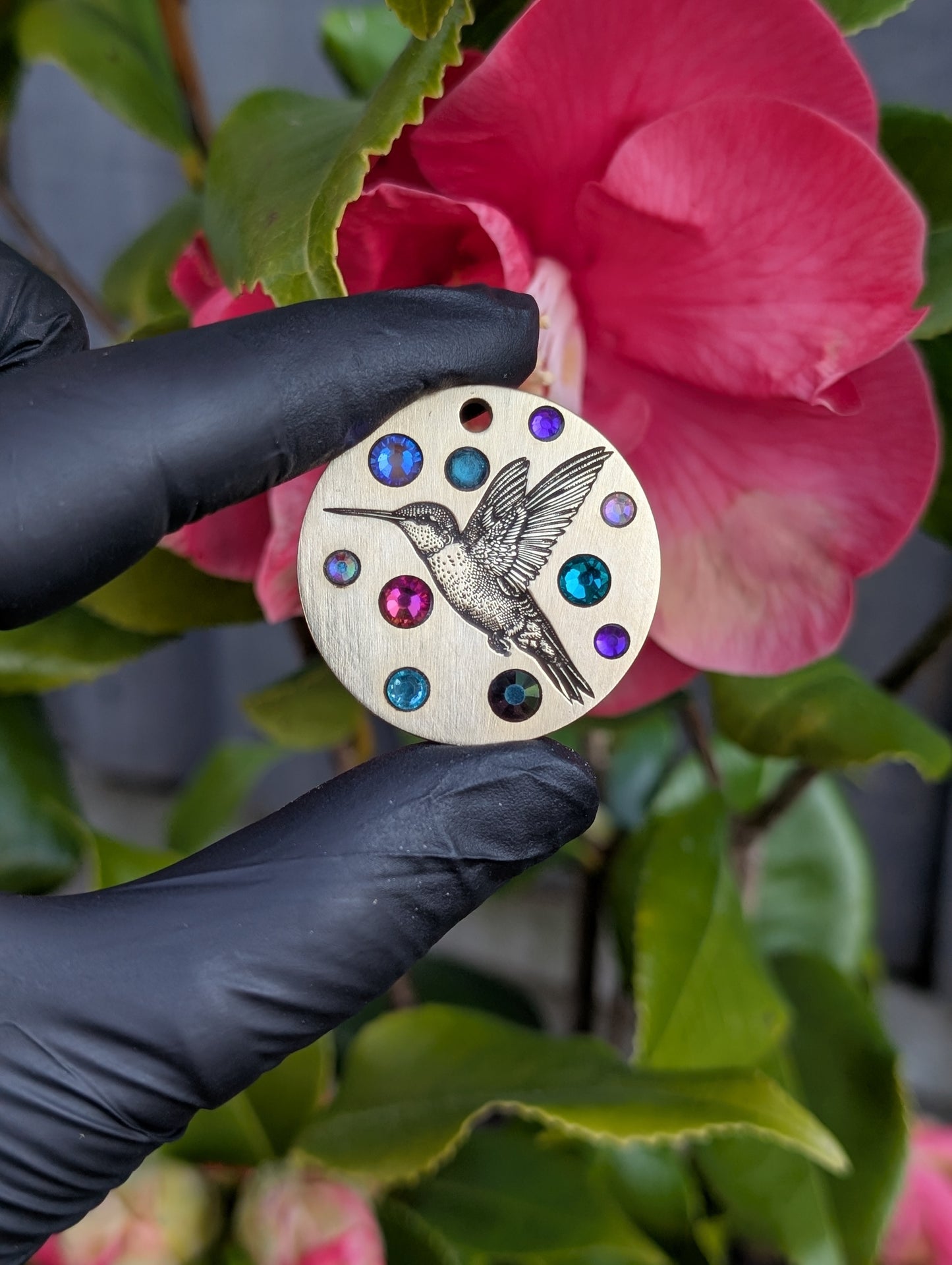 Bejewelled - Custom Metal Crystal tag