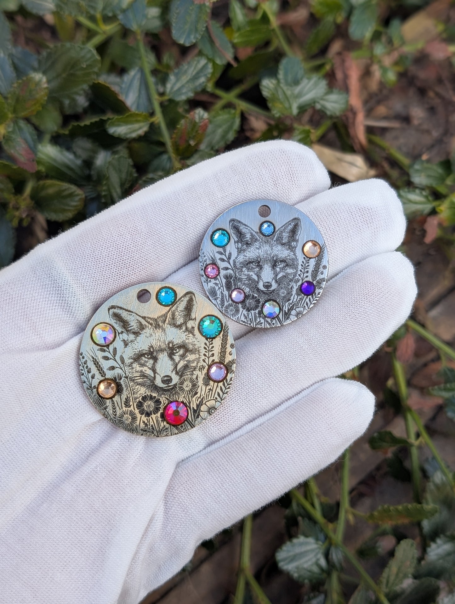 Bejewelled - Custom Metal Crystal tag