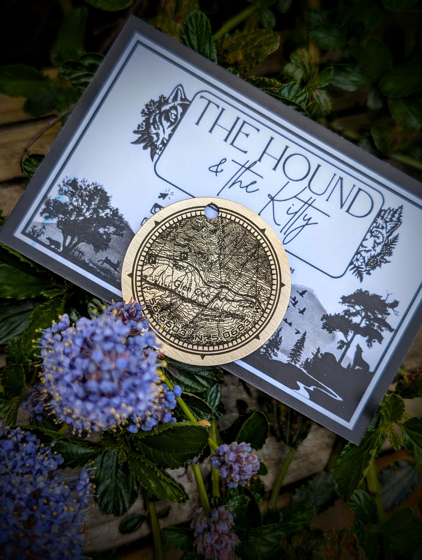 Licensed Ordnance Survey map engraved tag