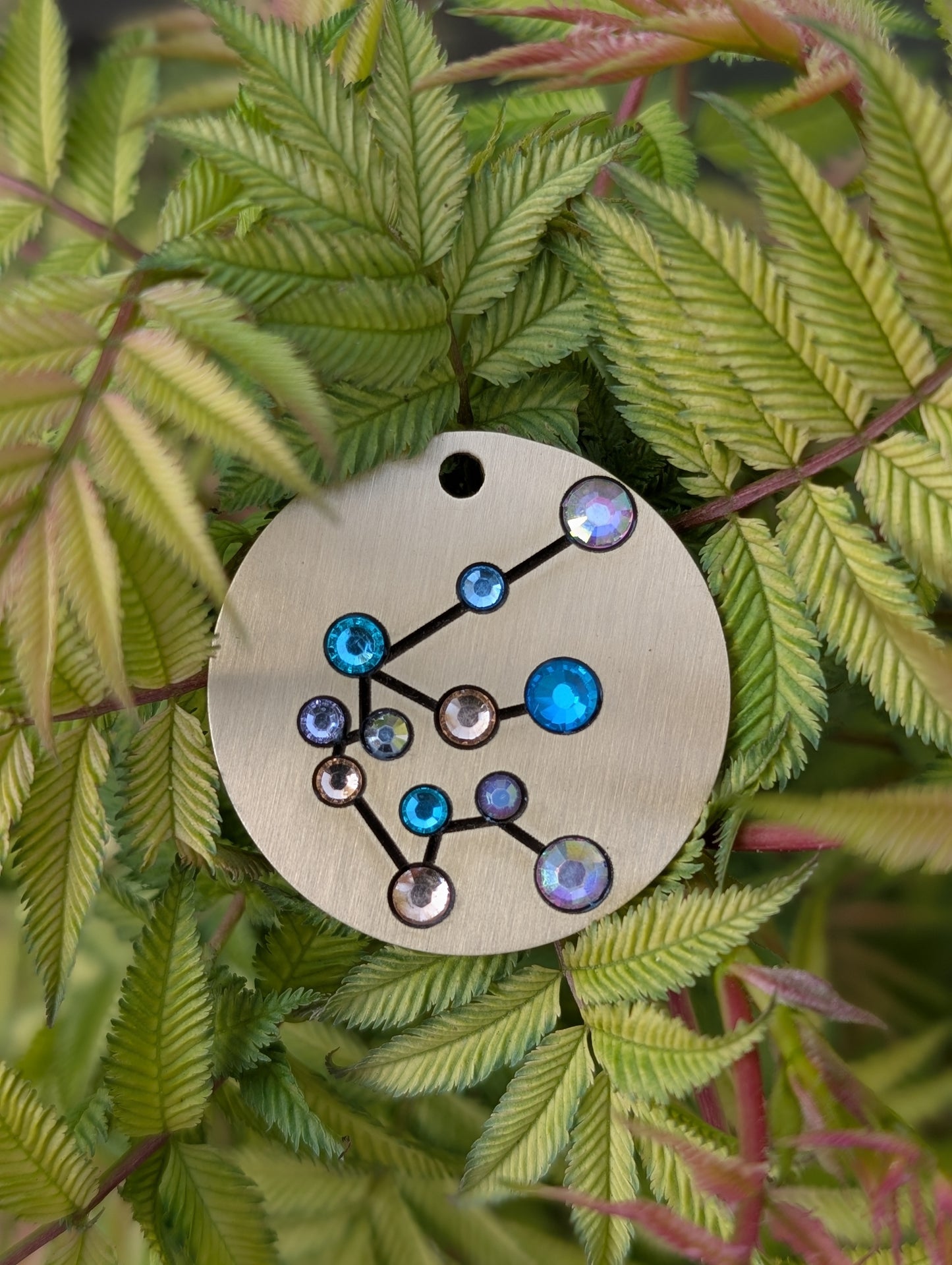 Bejewelled - Custom Metal Crystal tag