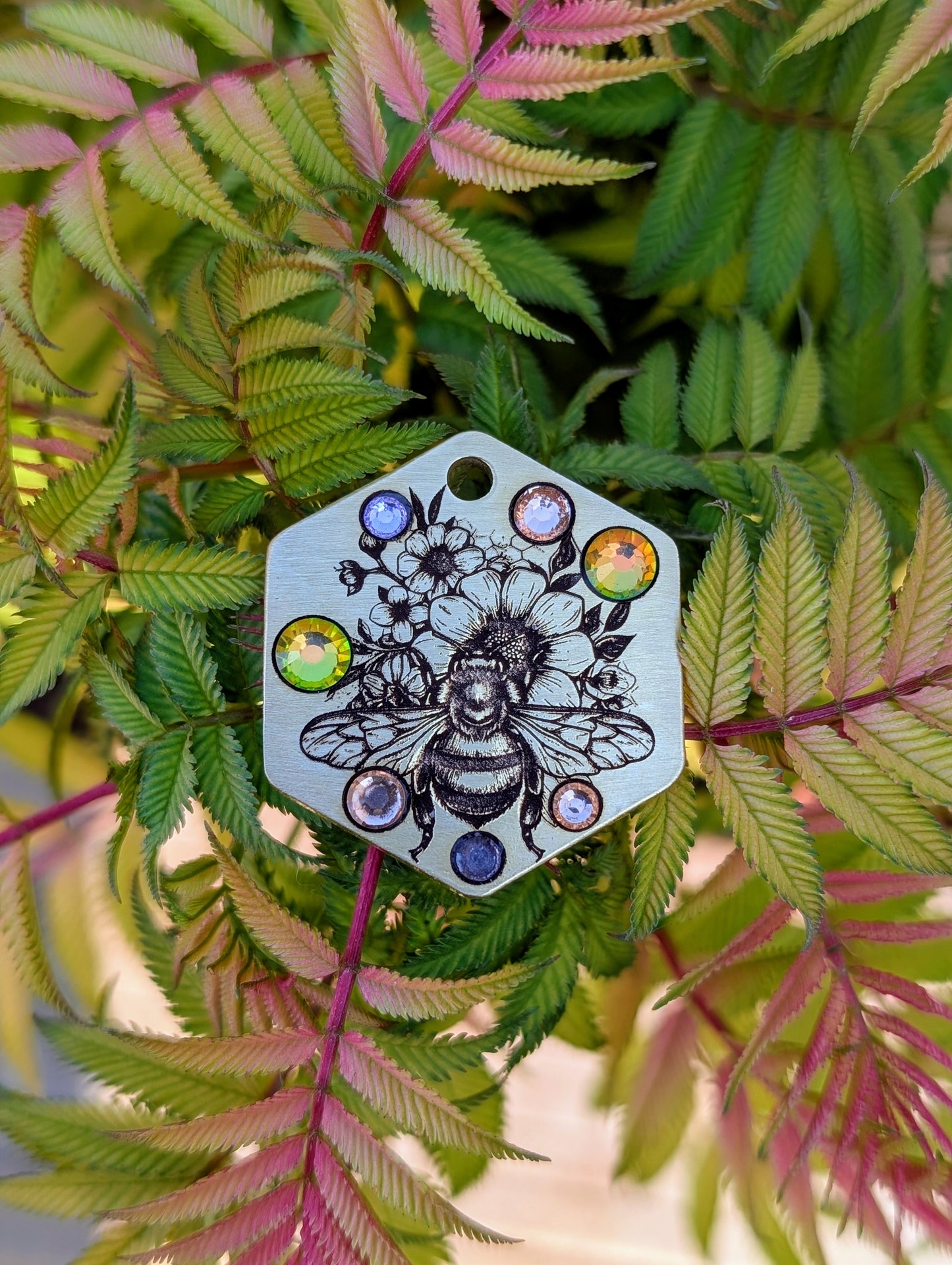 Bejewelled - Custom Metal Crystal tag