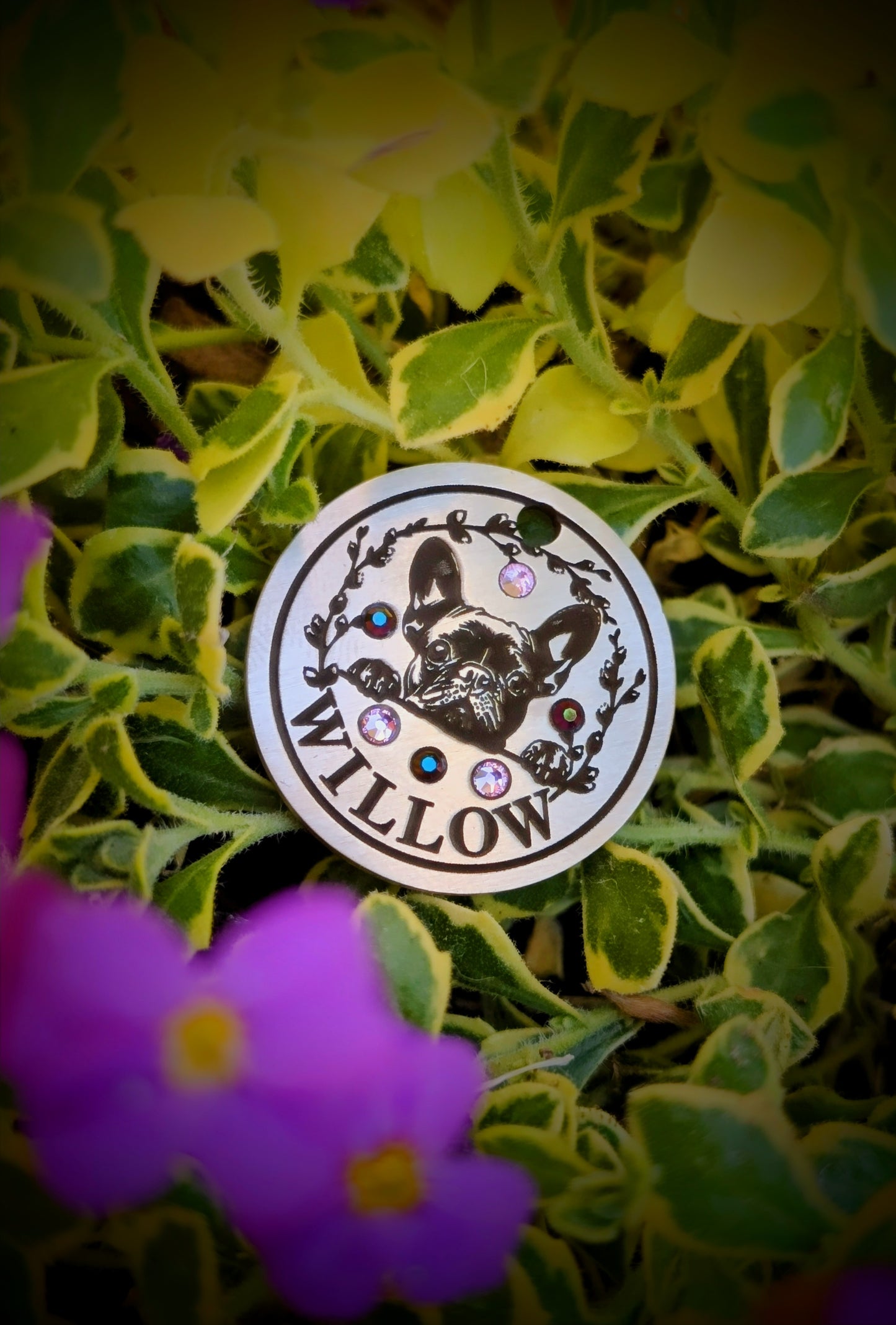 Bejewelled - Custom Metal Crystal tag