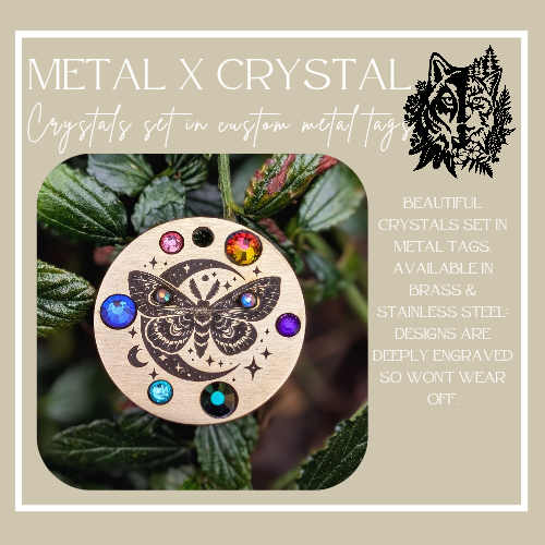 Bejewelled - Custom Metal Crystal tag