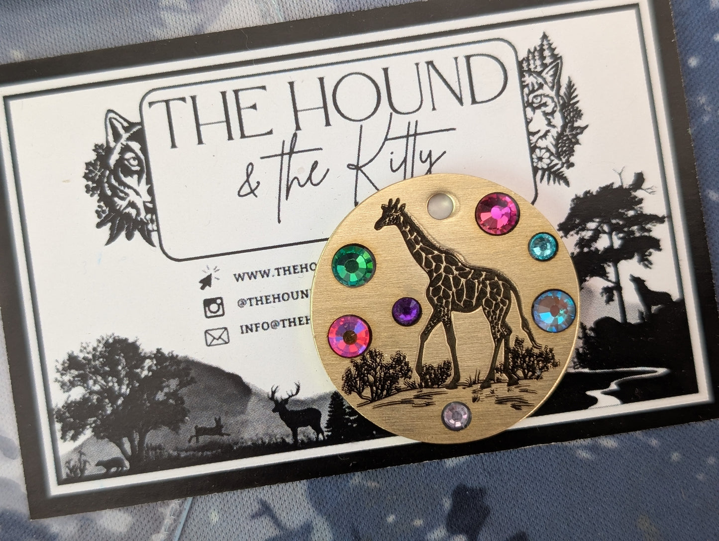 Bejewelled - Custom Metal Crystal tag