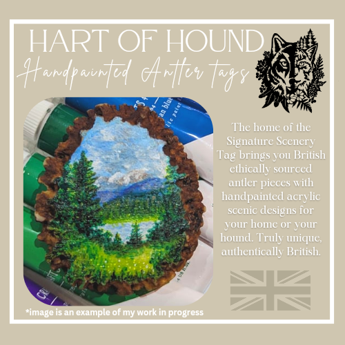 Hart of Hound - Handpainted Antler tags