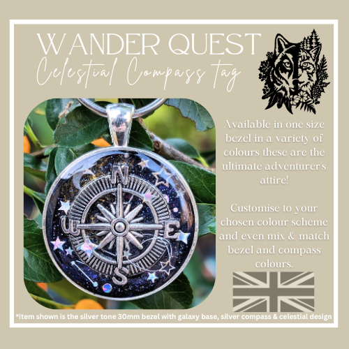 Wander Quest Celestial Compass Tag
