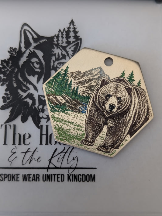 Grizzly, brass (Hexagon 38mm)