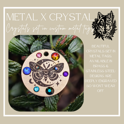 Bejewelled - Custom Metal Crystal tag