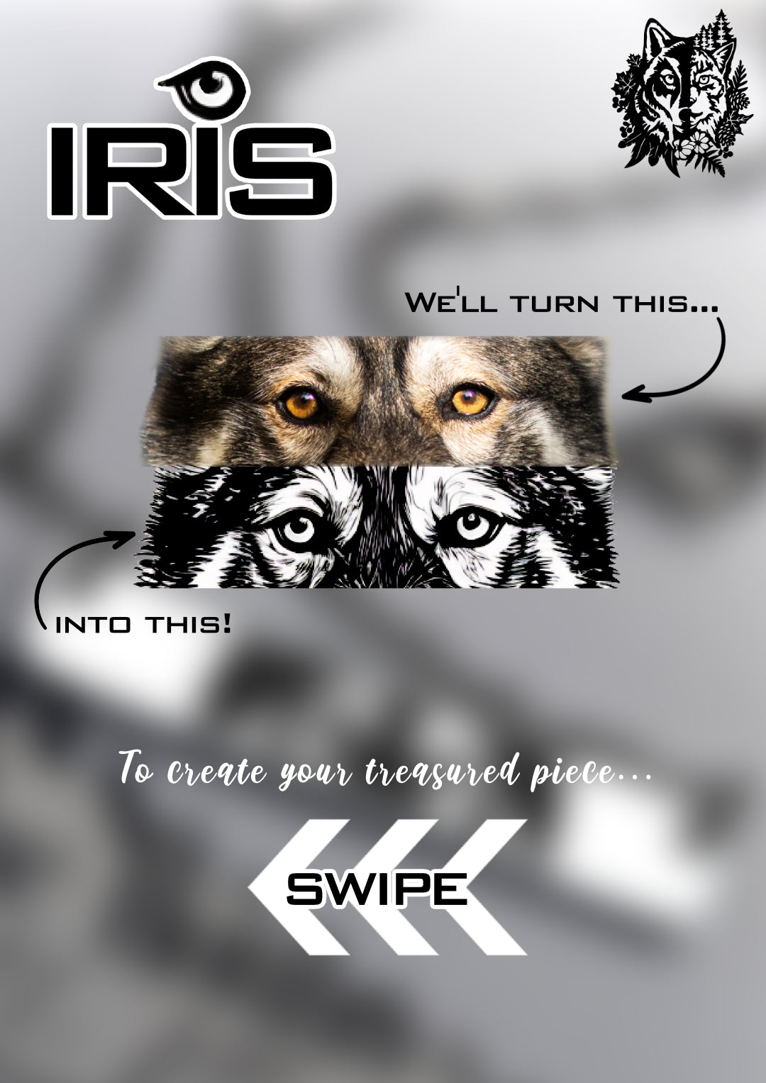 Iris - Bespoke photo to engraving bar necklace