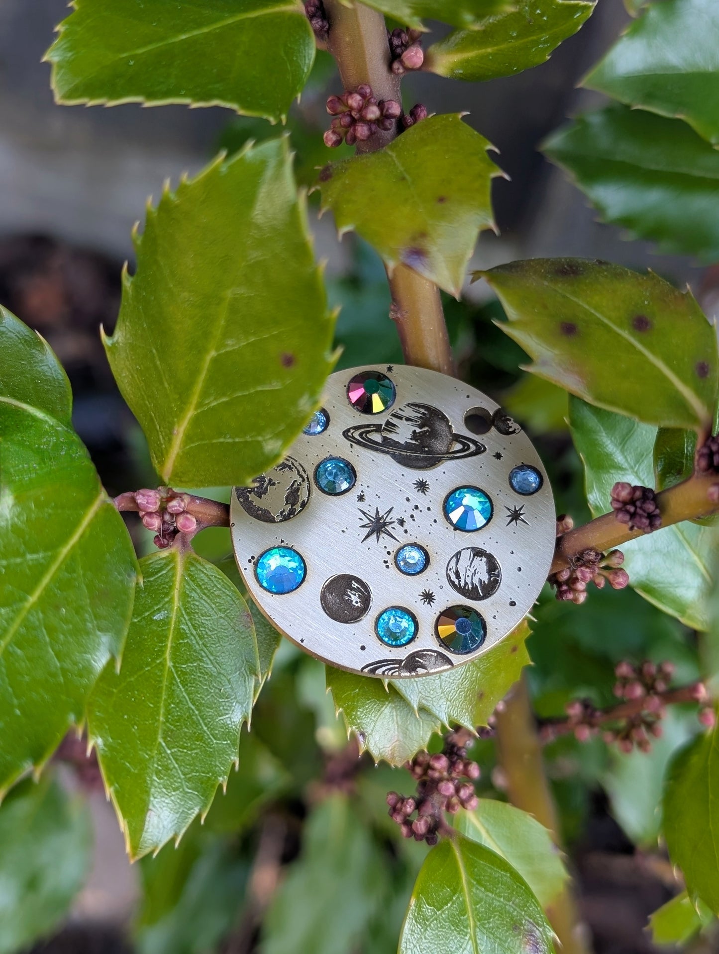 Bejewelled - Custom Metal Crystal tag
